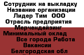 Сотрудник на выкладку › Название организации ­ Лидер Тим, ООО › Отрасль предприятия ­ Мерчендайзинг › Минимальный оклад ­ 18 000 - Все города Работа » Вакансии   . Белгородская обл.,Белгород г.